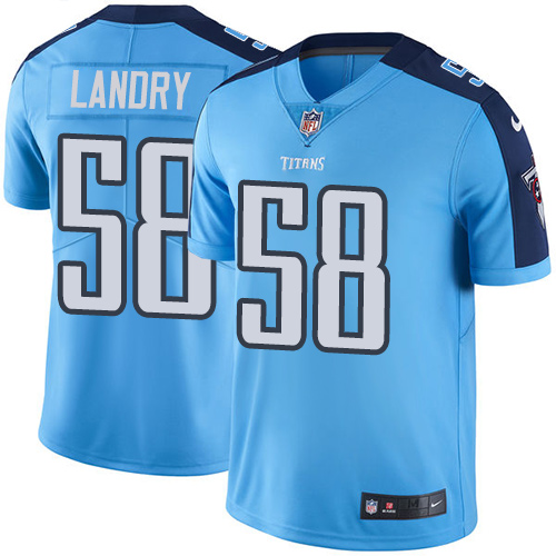 Nike Titans #58 Harold Landry Light Blue Youth Stitched NFL Limited Rush Jersey